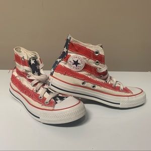 RARE Converse Distressed Stars & Stripes High Tops